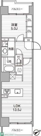 シーズンフラッツ武蔵小山の物件間取画像